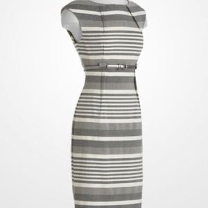 Calvin Klein Striped gray dress